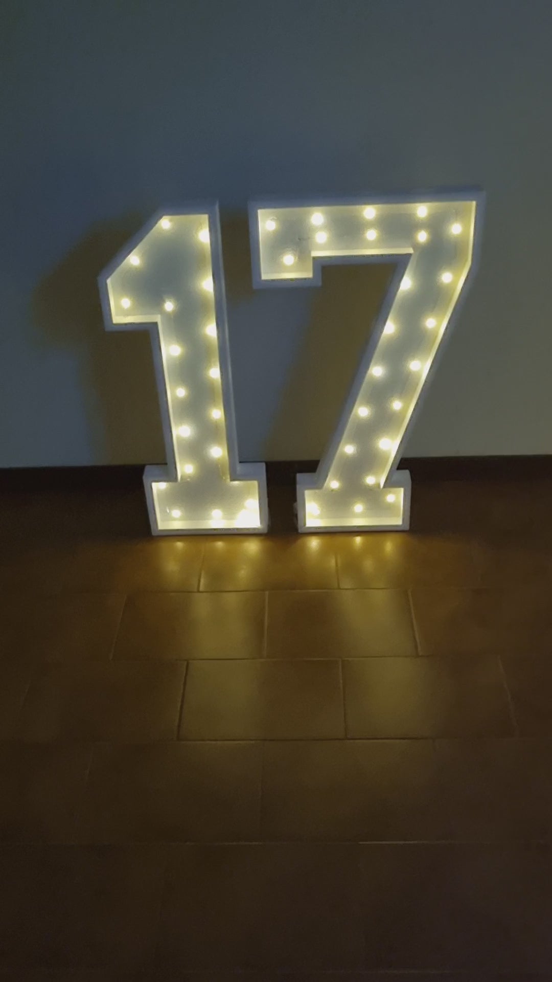 Numero 17 Luminoso Grande