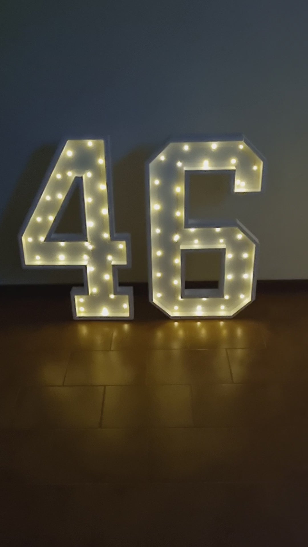 Numero 46 Luminoso Grande