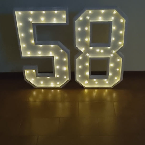 Numero 58 Luminoso Grande