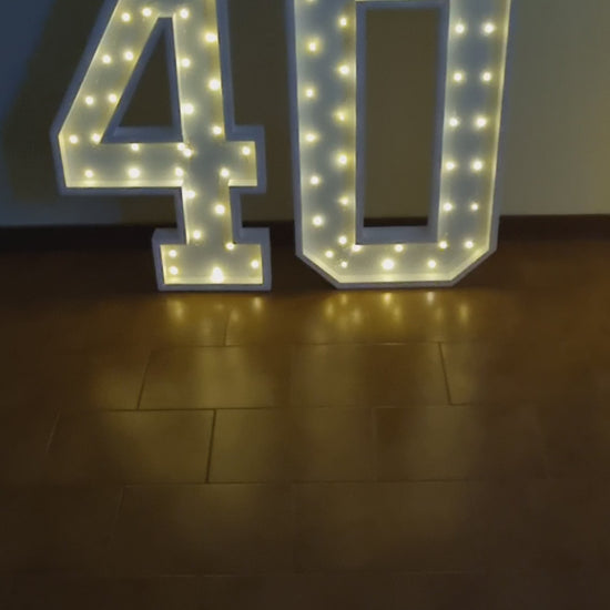 Numero 40 Luminoso Grande