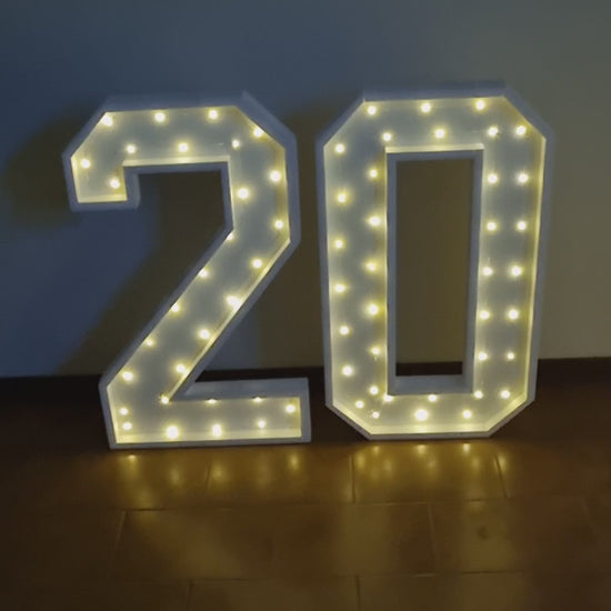 Numero 20 Luminoso Grande