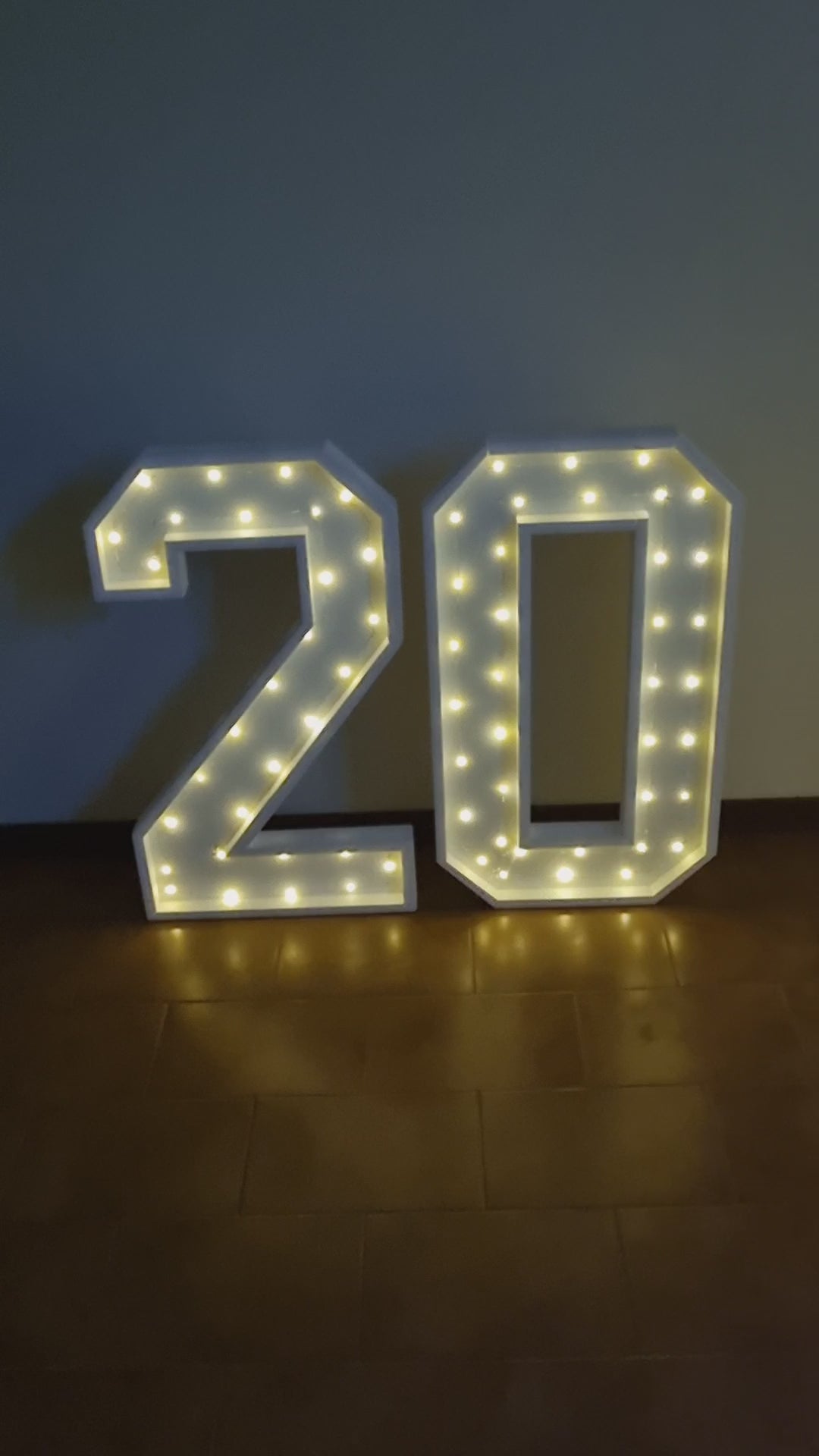 Numero 20 Luminoso Grande