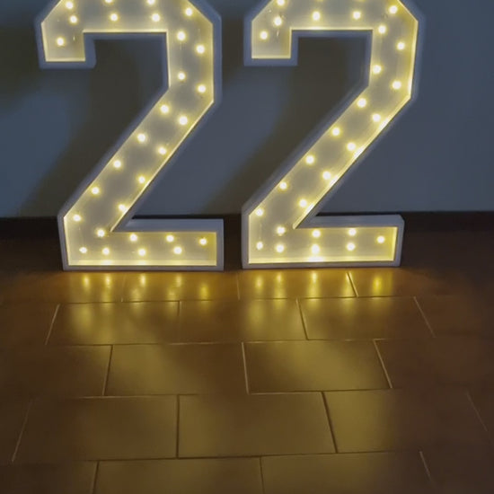 Numero 22 Luminoso Grande