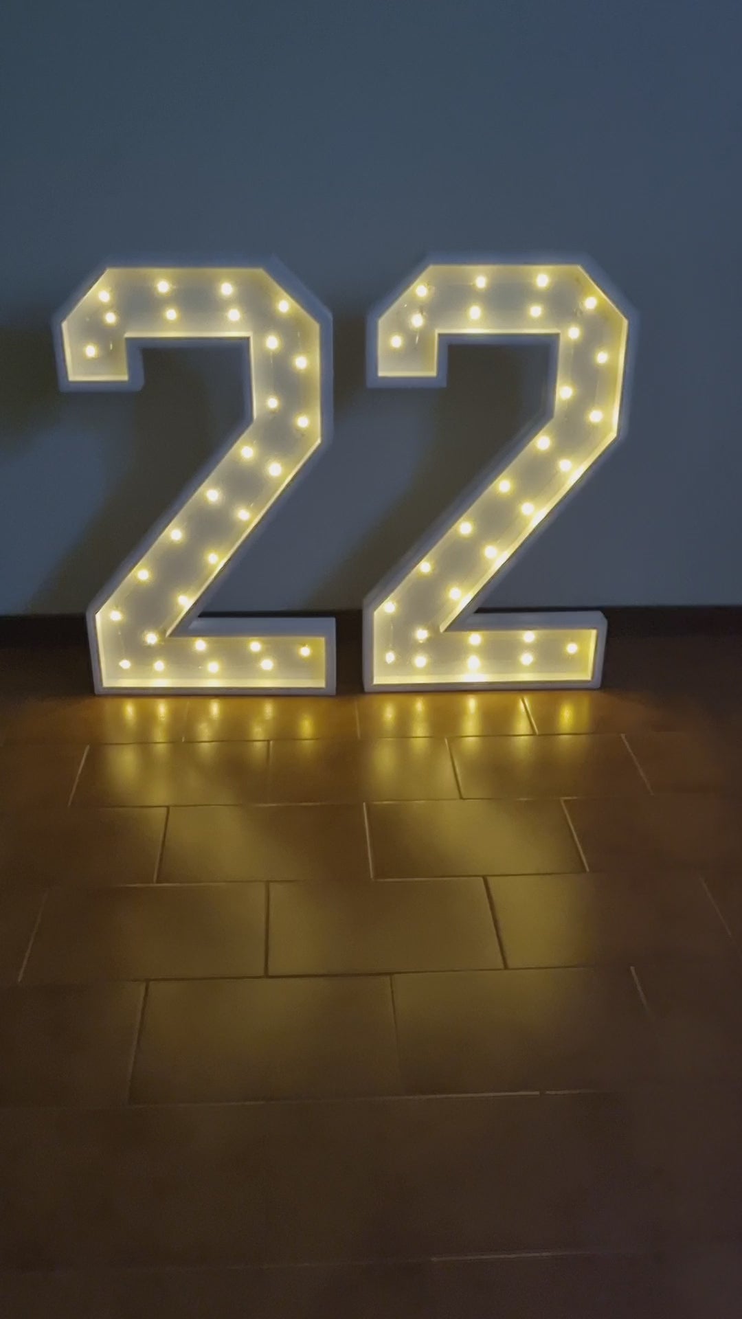 Numero 22 Luminoso Grande