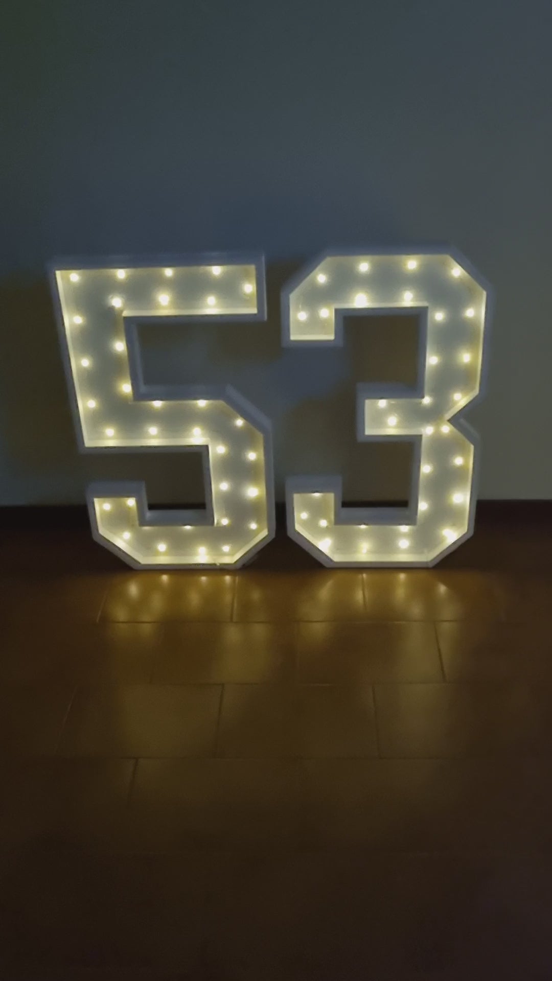 Numero 53 Luminoso Grande