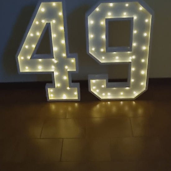 Numero 49 Luminoso Grande